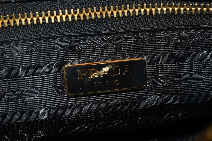 Bottle Green Prada Pouch, size S