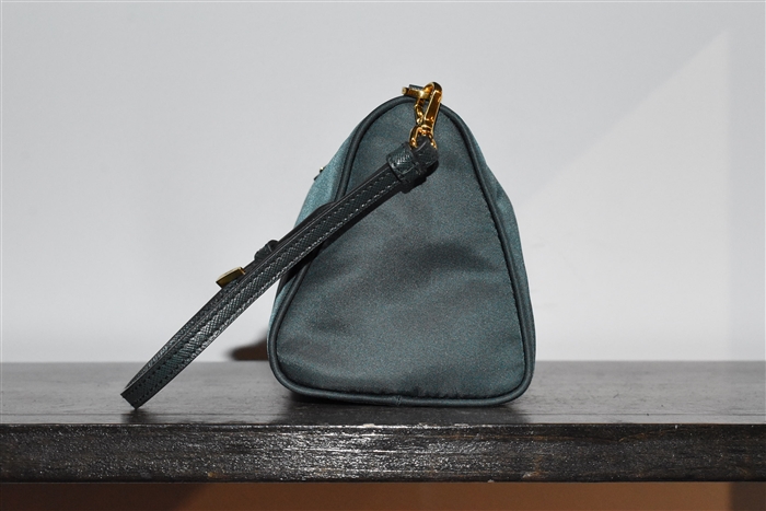 Bottle Green Prada Pouch, size S
