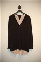 Black Twin-Set Pullover, size M