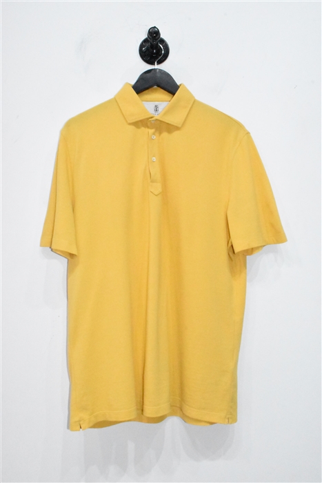 Goldenrod Brunello Cucinelli Polo, size L