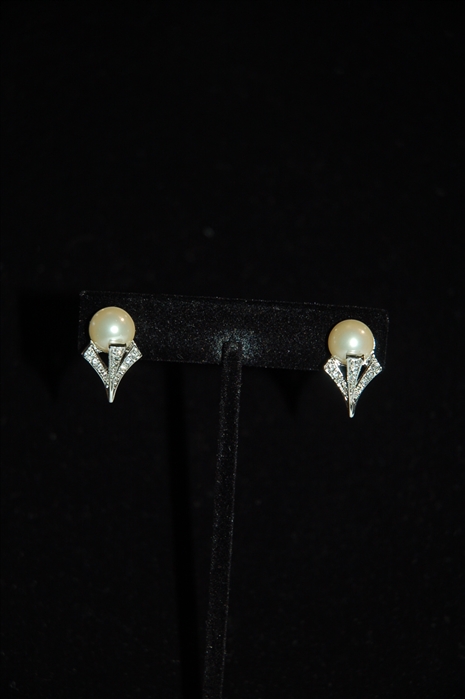 Rhodium Nina Ricci Earrings, size O/S