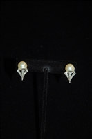 Rhodium Nina Ricci Earrings, size O/S
