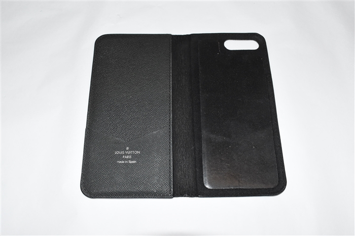 Black Leather Louis Vuitton Phone Case, size O/S