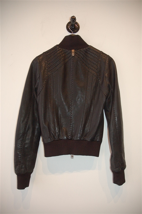 Black Leather Mackage Leather Jacket, size XS