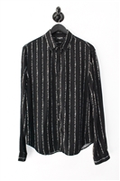 Black & White The Kooples Button Shirt, size L