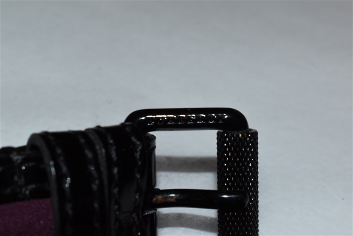 Black Stripe Burberry Belt, size L