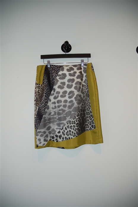 Animal Print Dries van Noten Pencil Skirt, size M