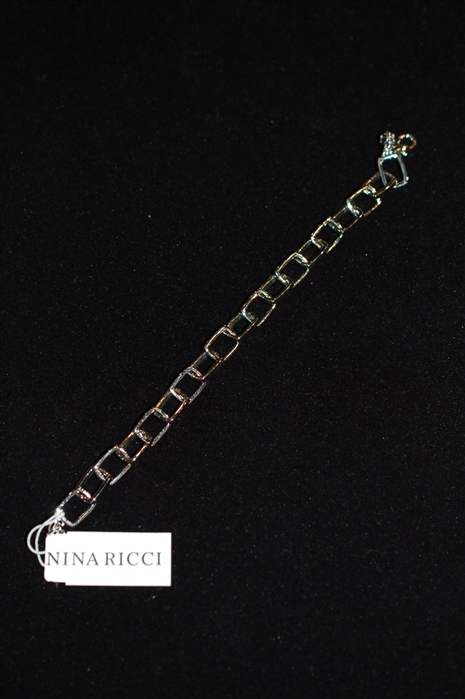 Rhodium Nina Ricci Bracelet, size O/S