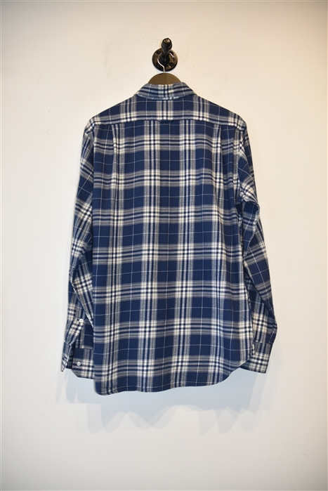 Blue Check Thom Browne Button Shirt, size L