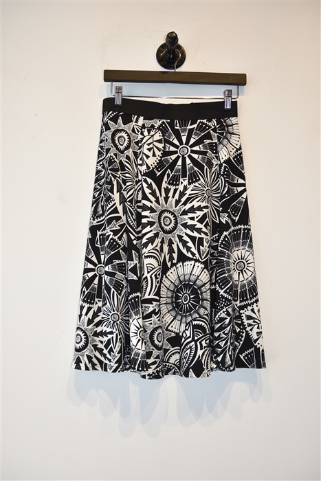 Black & White Marc Cain Flared Skirt, size S