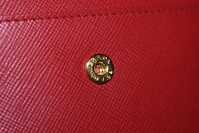 Dark Red Prada Card Case, size O/S