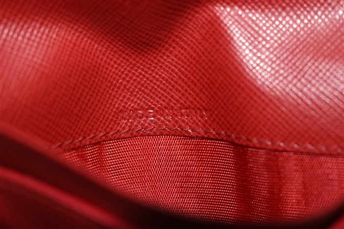 Dark Red Prada Card Case, size O/S
