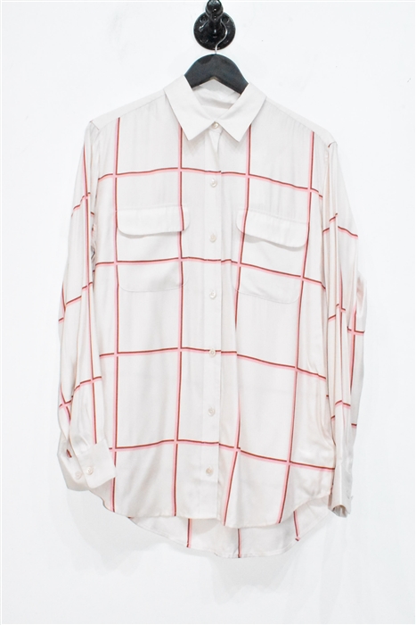 Pink Check Equipment Button Shirt, size M