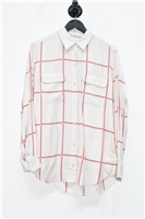 Pink Check Equipment Button Shirt, size M