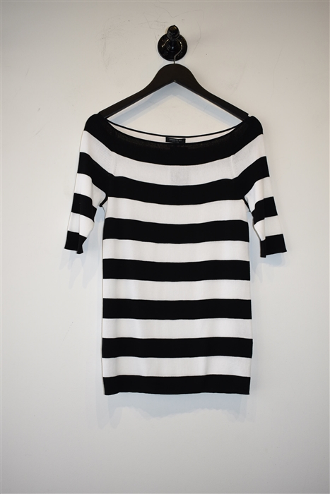 Striped Lafayette 148 Short-Sleeved Top, size M