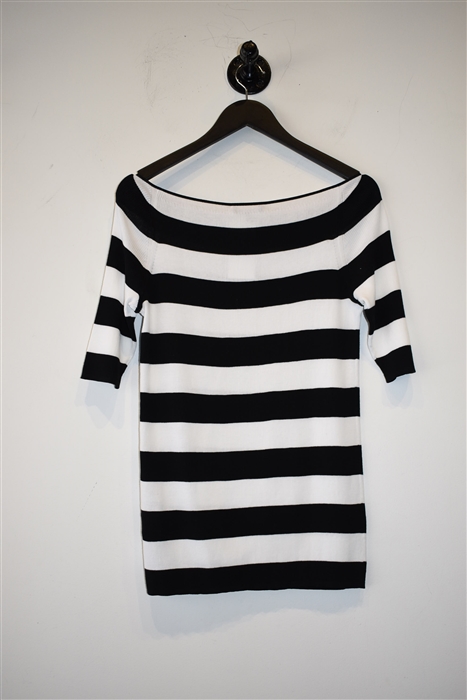 Striped Lafayette 148 Short-Sleeved Top, size M