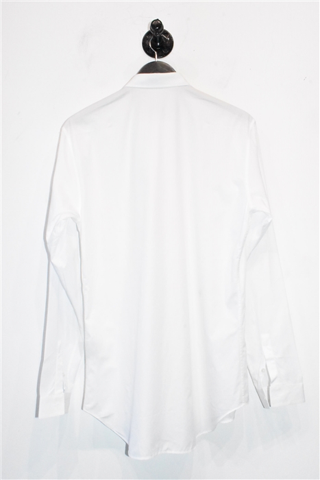 Crisp White Dior Button Shirt, size M
