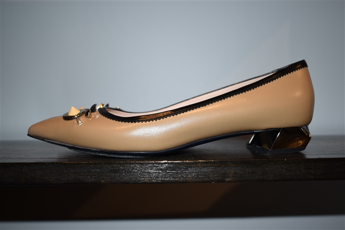 Beige Fendi Kitten Heels, size 9