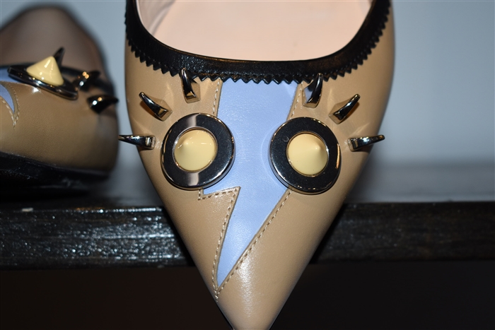 Beige Fendi Kitten Heels, size 9