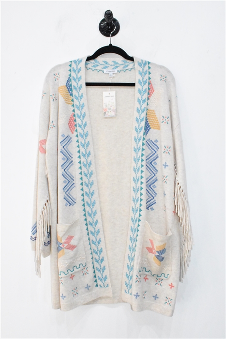 Oatmeal Johnny Was Long Cardigan, size M