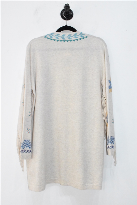 Oatmeal Johnny Was Long Cardigan, size M