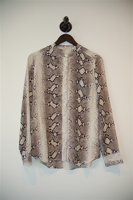 Snakeskin Equipment Button Blouse, size S
