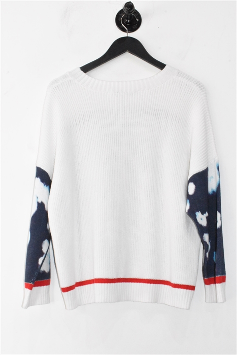 Abstract Print Autumn Cashmere Pullover, size M