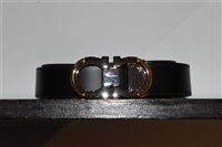 Black Leather Salvatore Ferragamo Belt, size XL