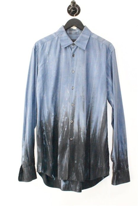 Blue Ombre Prada Button Shirt, size L