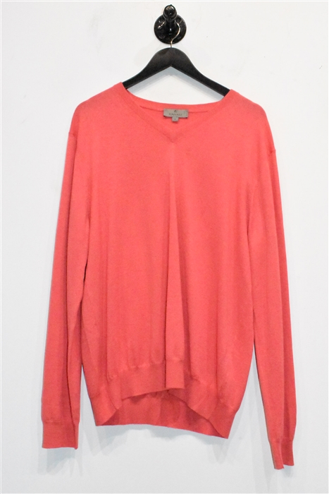 Coral Canali Cashmere Sweater, size 2XL