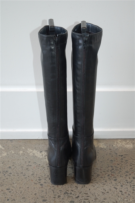 Black Leather Stuart Weitzman Boots, size 7