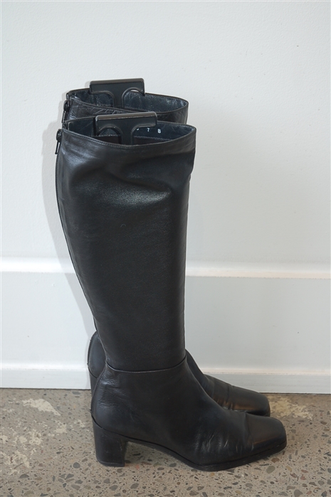 Black Leather Stuart Weitzman Boots, size 7