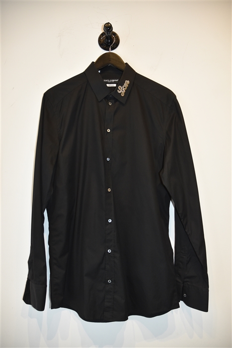 Black Dolce & Gabbana Button Shirt, size L