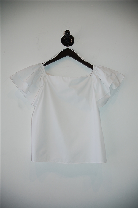 Soft White Alice + Olivia Off-Shoulder Top, size XS