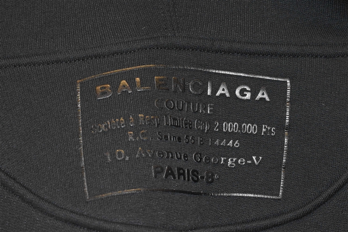 Basic Black Balenciaga Hoodie, size S