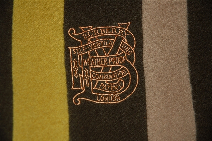 Brown Stripe Burberry Scarf, size O/S
