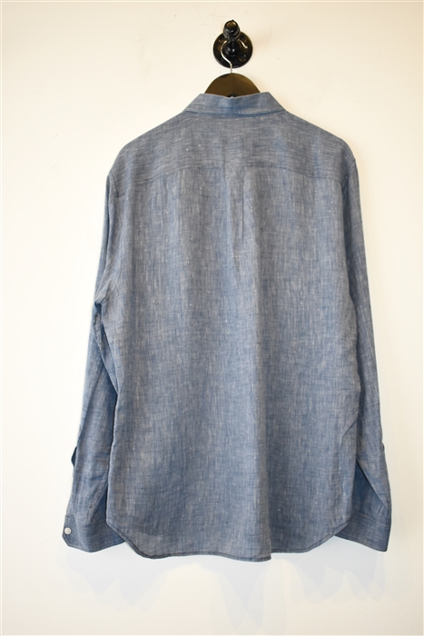 Denim Blue 7 For All Mankind Button Shirt, size L