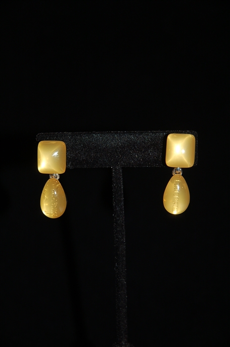 Citrine Nina Ricci Earrings, size O/S