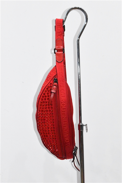 Bright Red Christian Louboutin Belt Bag, size S