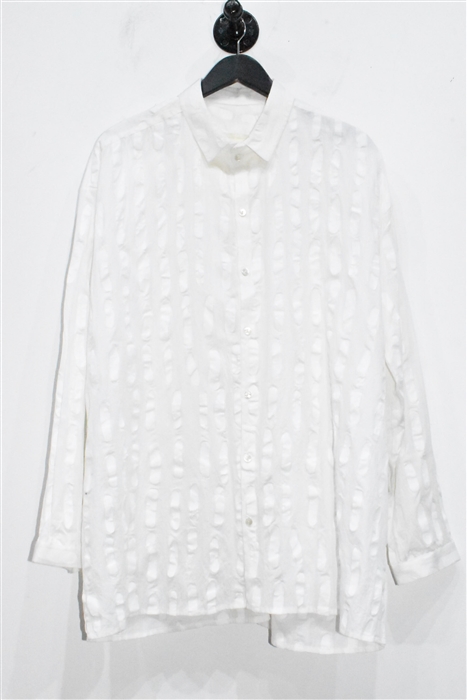 Bright White Toogood Button Shirt, size L