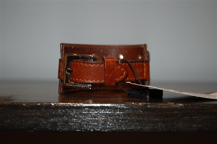 Dark Leather Dolce & Gabbana Bracelet, size O/S