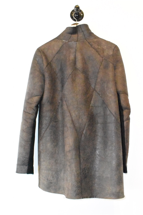 Aged Leather Helmut Lang Shearling Jacket, size S