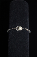 Rhodium Nina Ricci Bracelet, size O/S