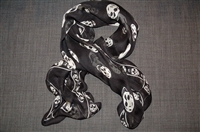Black & White Alexander McQueen Silk Scarf, size O/S