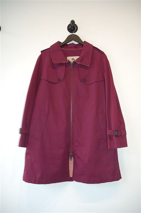 Plum Burberry Coat, size M