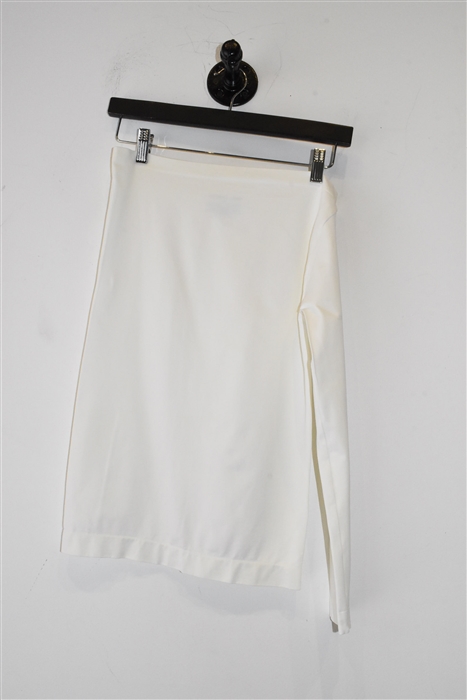 Soft White Helmut Lang One-Sleeve Top, size M