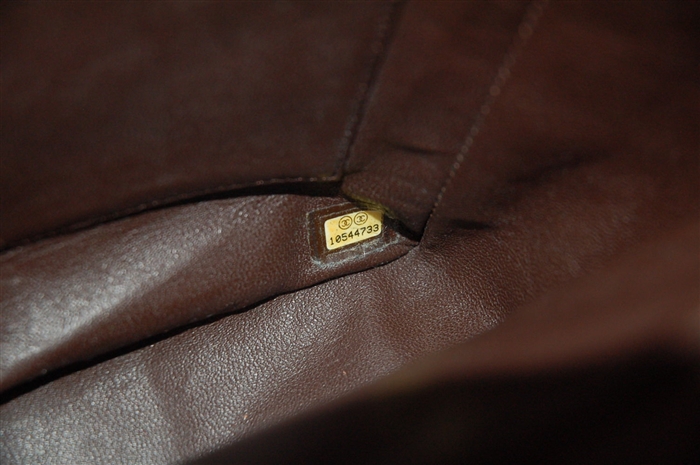 Dark Chocolate Chanel - Vintage Tote, size S