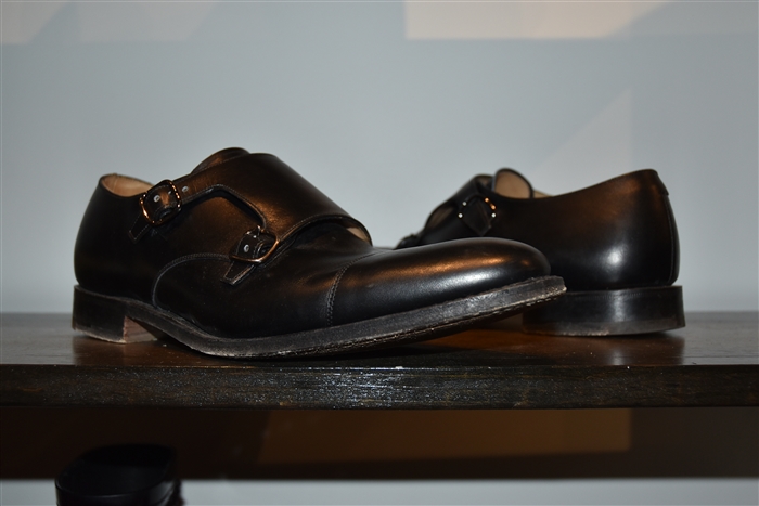 Black Leather Church's Monkstrap, size 10