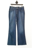 Dark Denim Armani Jeans Boot-Cut Jean, size 34