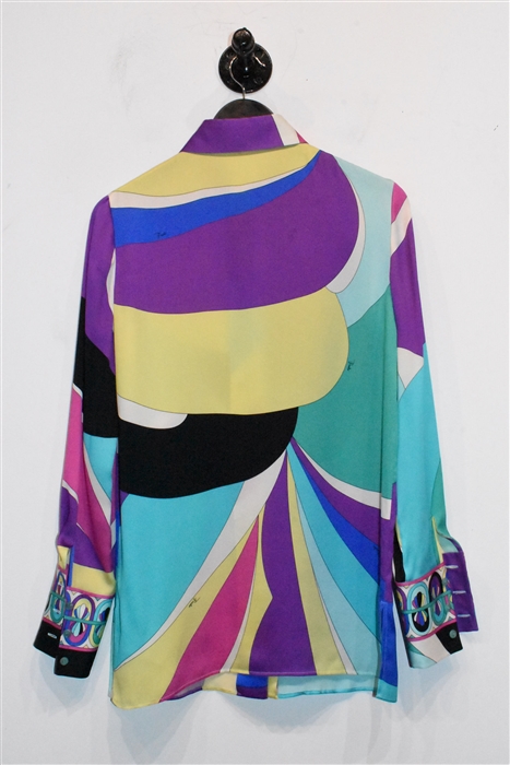 Print Emilio Pucci Silk Shirt, size S